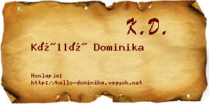Kálló Dominika névjegykártya